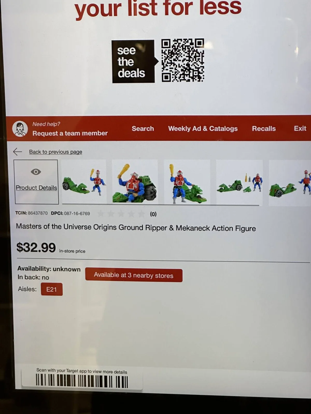 Mekaneck Ground Ripper MOTU Origins target listing product screen 2