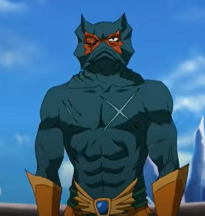 Mer-Man Netflix Revelation cartoon body close up