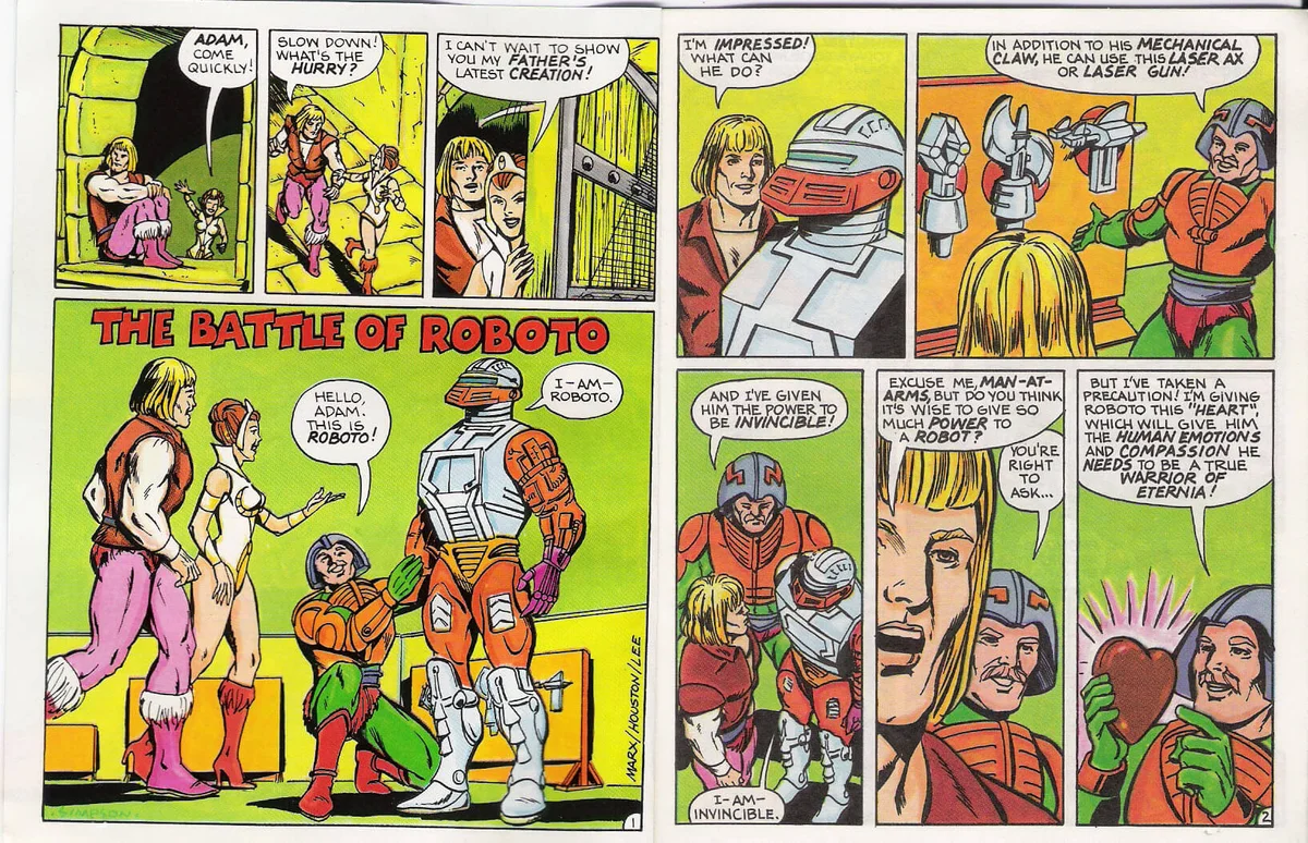 Mini Comic Roboto Masters of the Universe Vintage 1