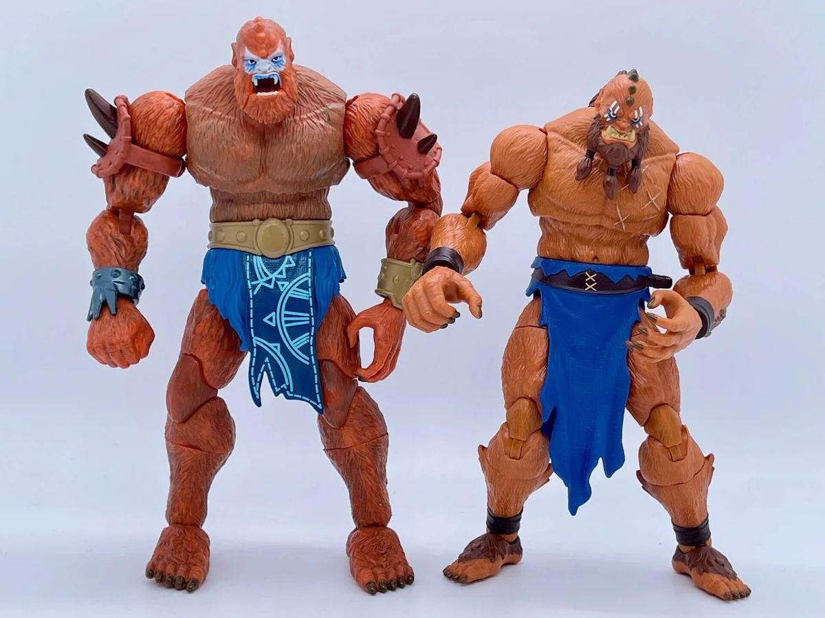 New Eternia MOTU Masterverse Beast Man Revelation Comparison Front