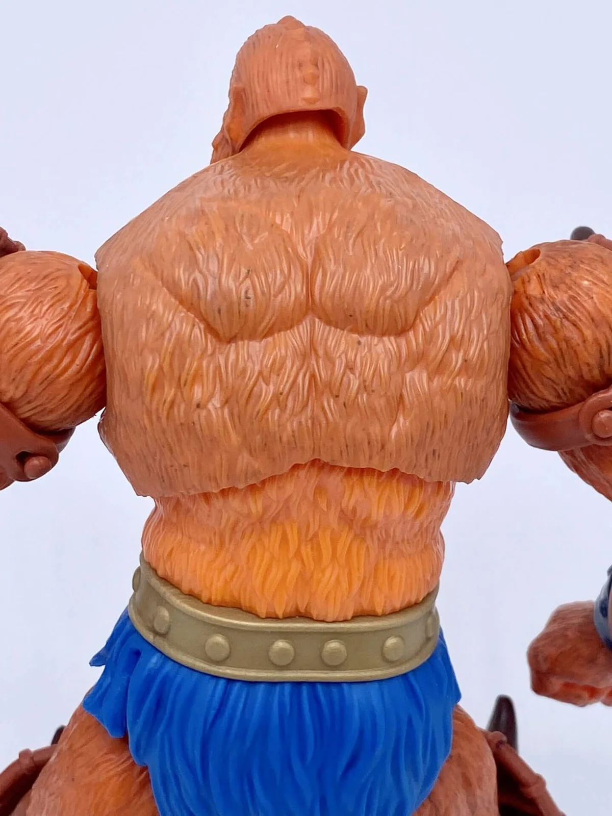 New Eternia MOTU Masterverse Beast Man bare back close upCorrected Orange
