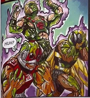 Night of the Leech Comic- Slime Pit He Man page 6b close up