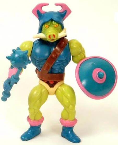 Pig Head Rulers of the Sun Vintage Figure