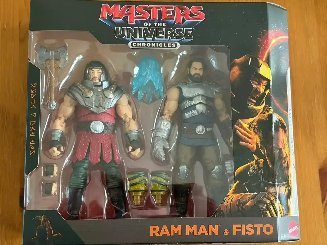 Ram Man Fisto 2 Pack MOTU Chonicles In Hand 1aa