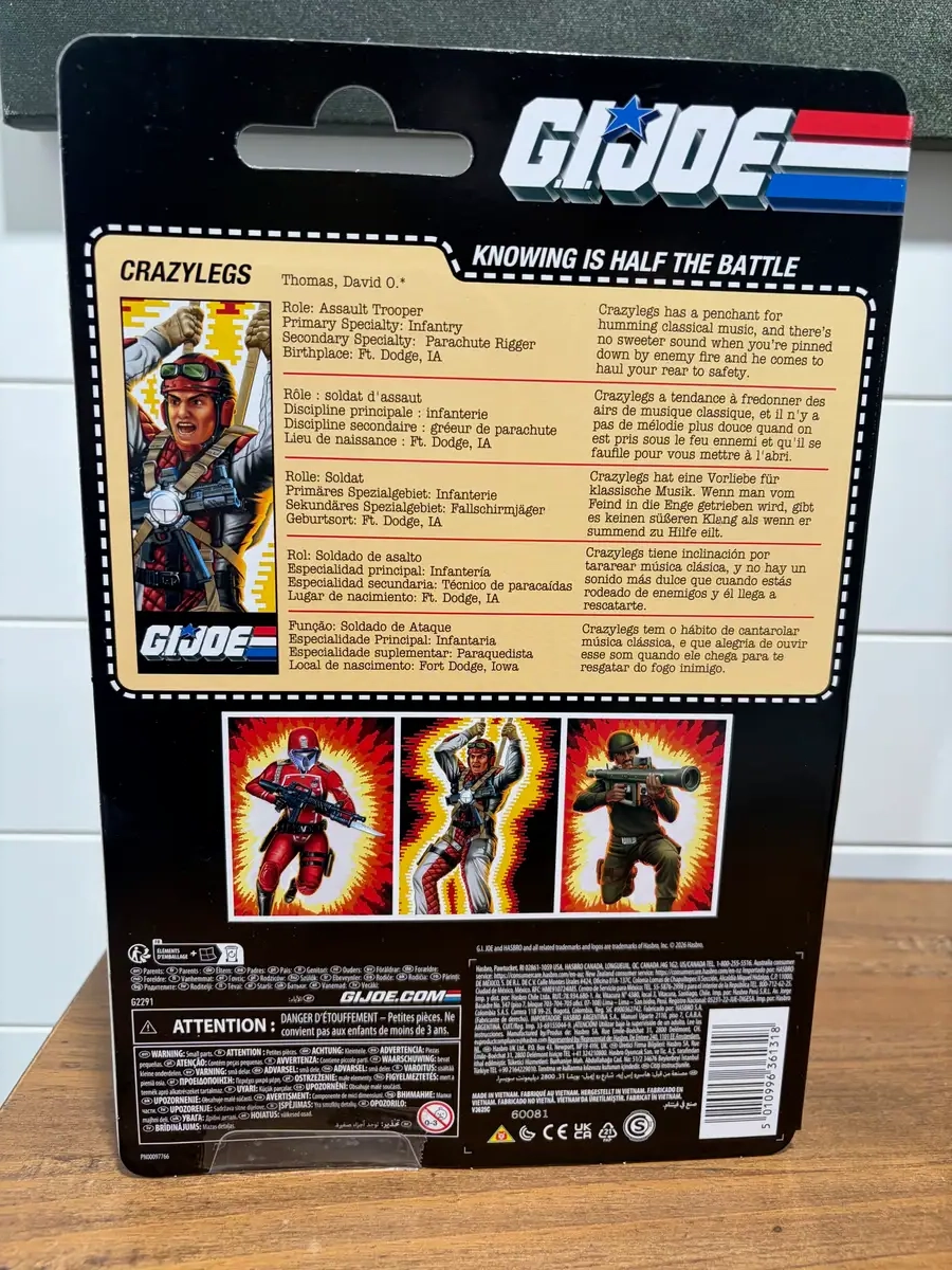 Retro Cardback Crazylegs GI Joe Classified Series IH 3