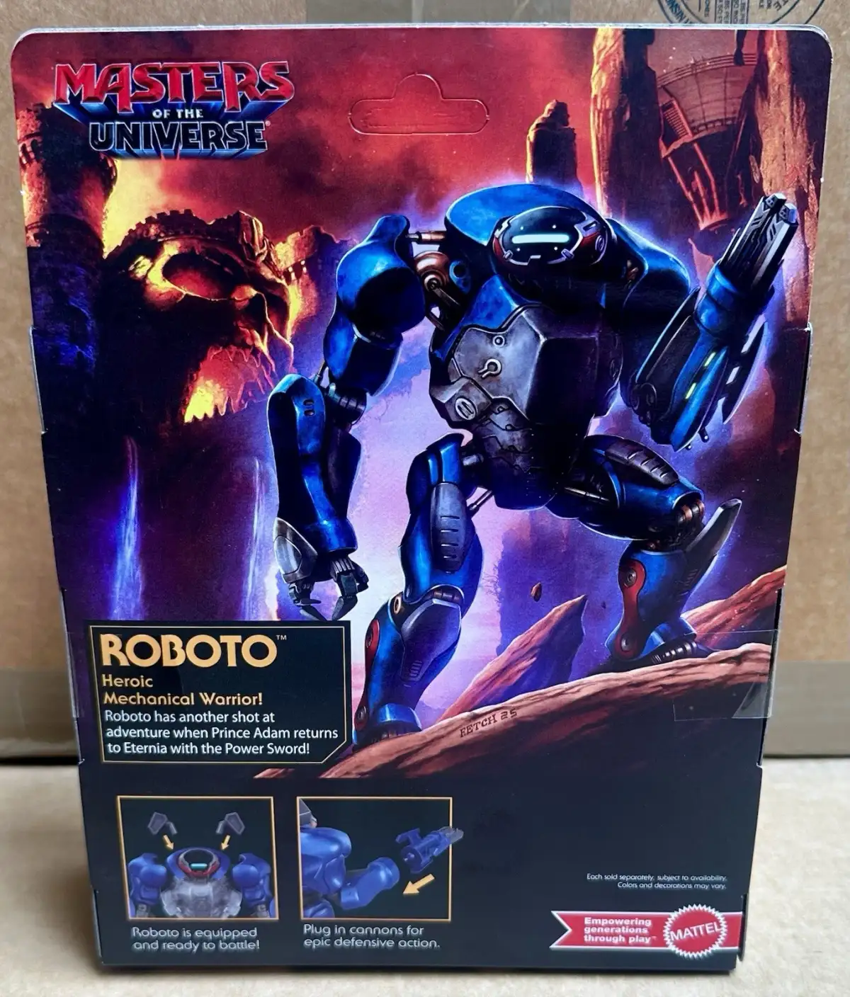 Roboto MOTU Origins Movie Deluxe Figure Box Back
