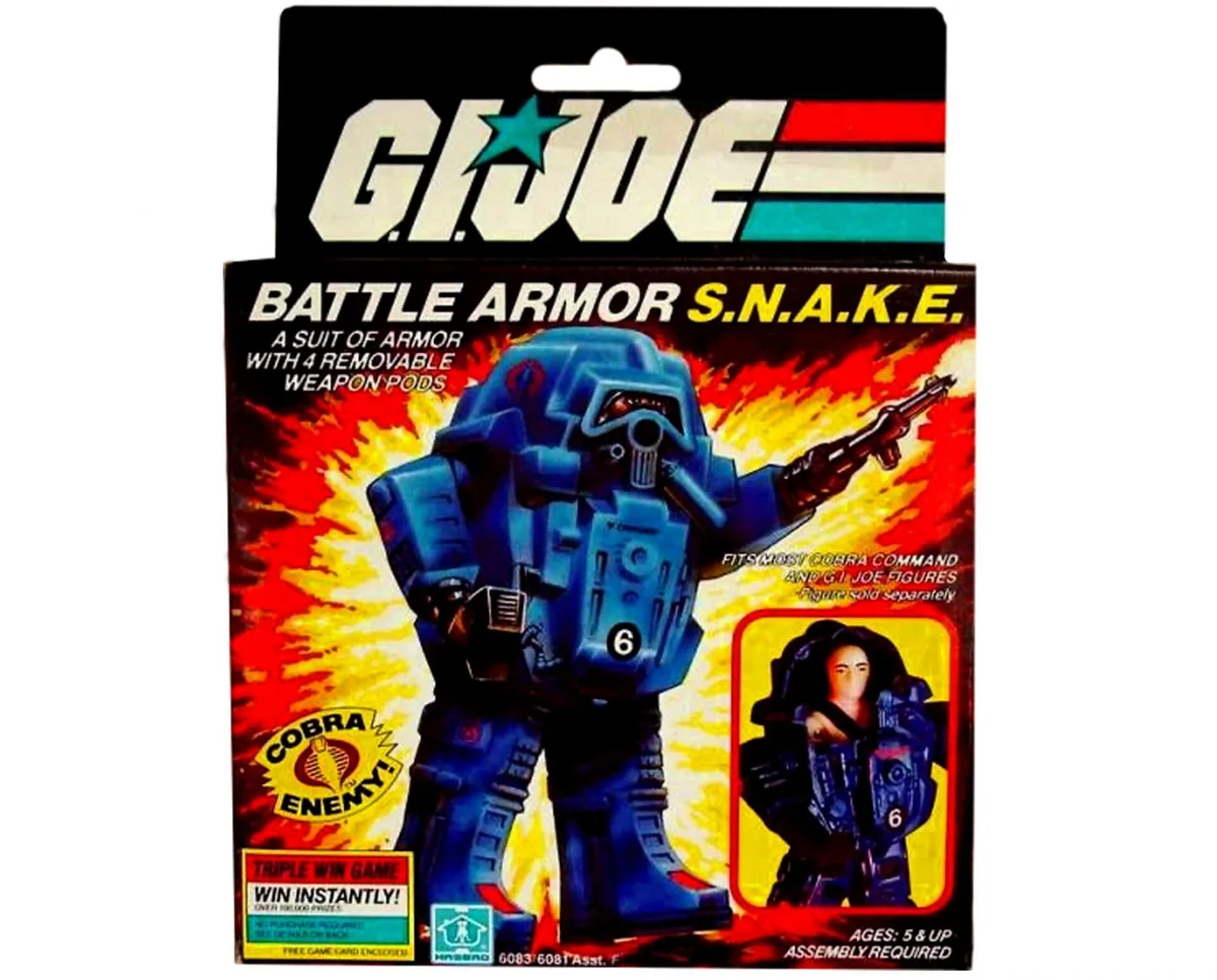 SNAKE (Battle Armor Blue) GI Joe ARAH 1985 Wave 4