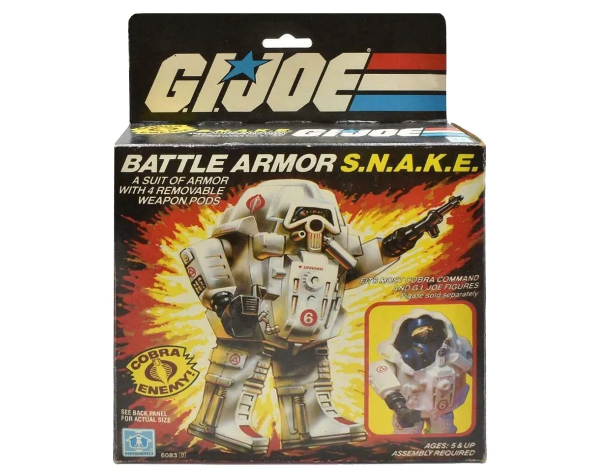 SNAKE (Battle Armor White) GI Joe ARAH 1983 - Wave 2