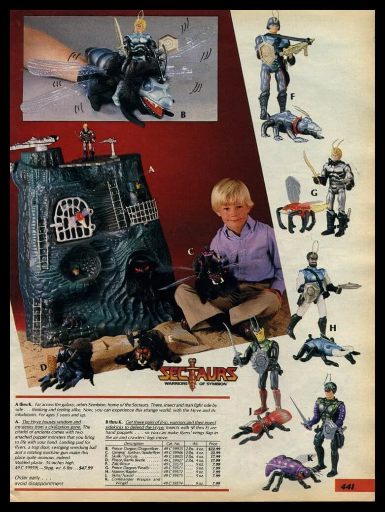 Sectaurs Sears Wishbook 1985