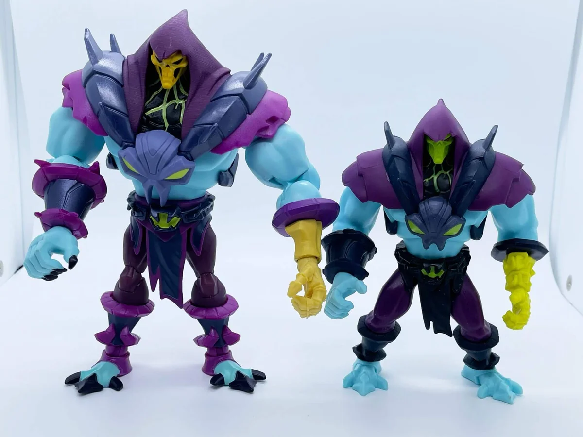 Skeletor Netflix Animated Masterverse Core Figure Comparison Front