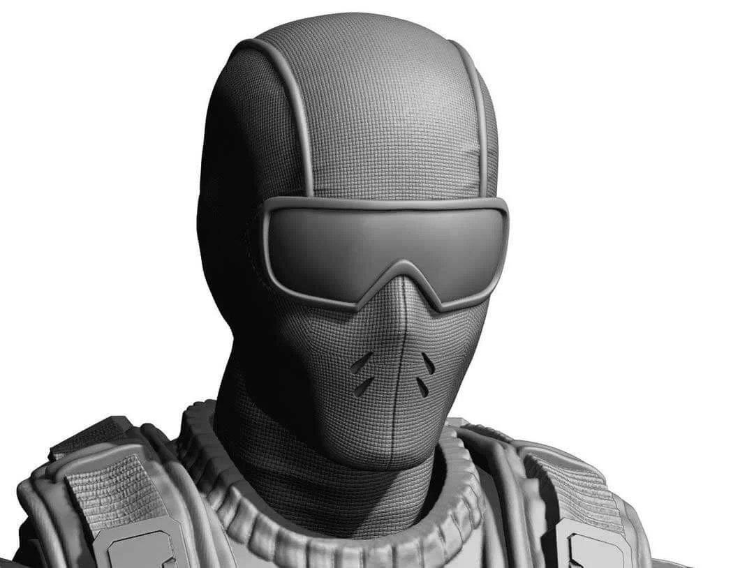 Snake Eyes GI Joe Classified Series Digital Render Head