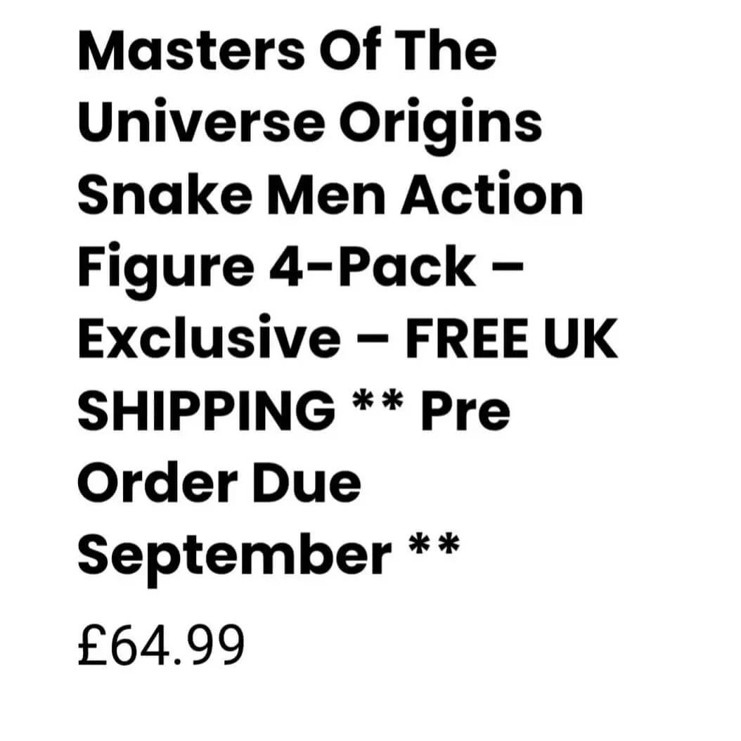 Snake Men 4-Pack Masters of the Universe Origins Leak