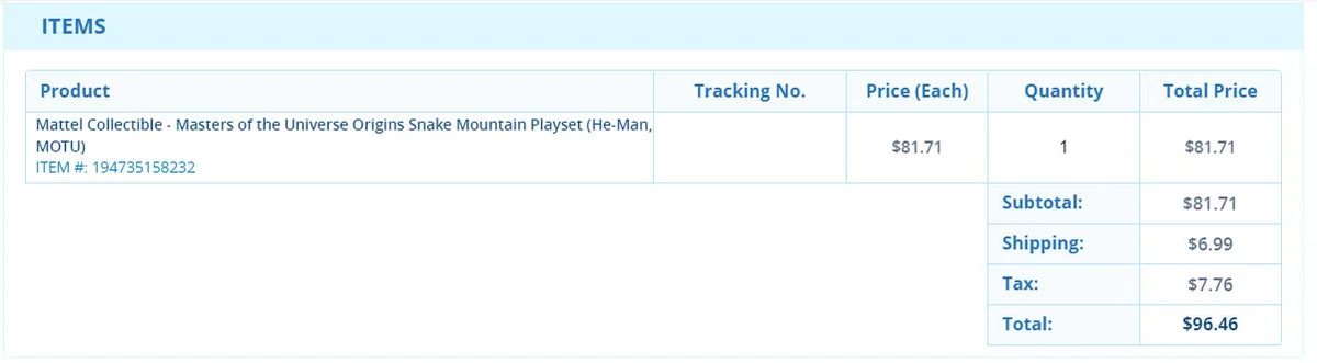 Snake Mountain MOTU Origins Deep Discount Order Page