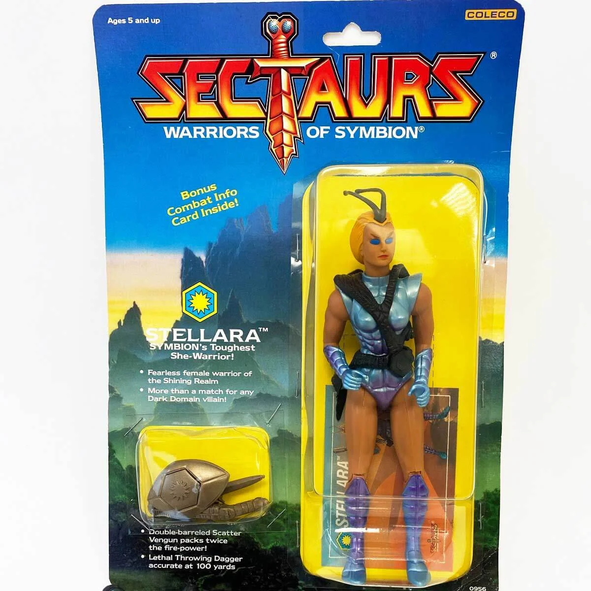 Stelara Sectaurs Vintage Pre Production Figure on Card