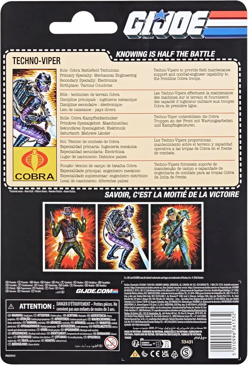 Techno Viper GI Joe Classified Series Retro Card Back 3