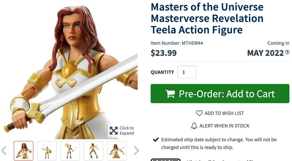 Teela Masters of the Universe Revelation Entertainment Earth