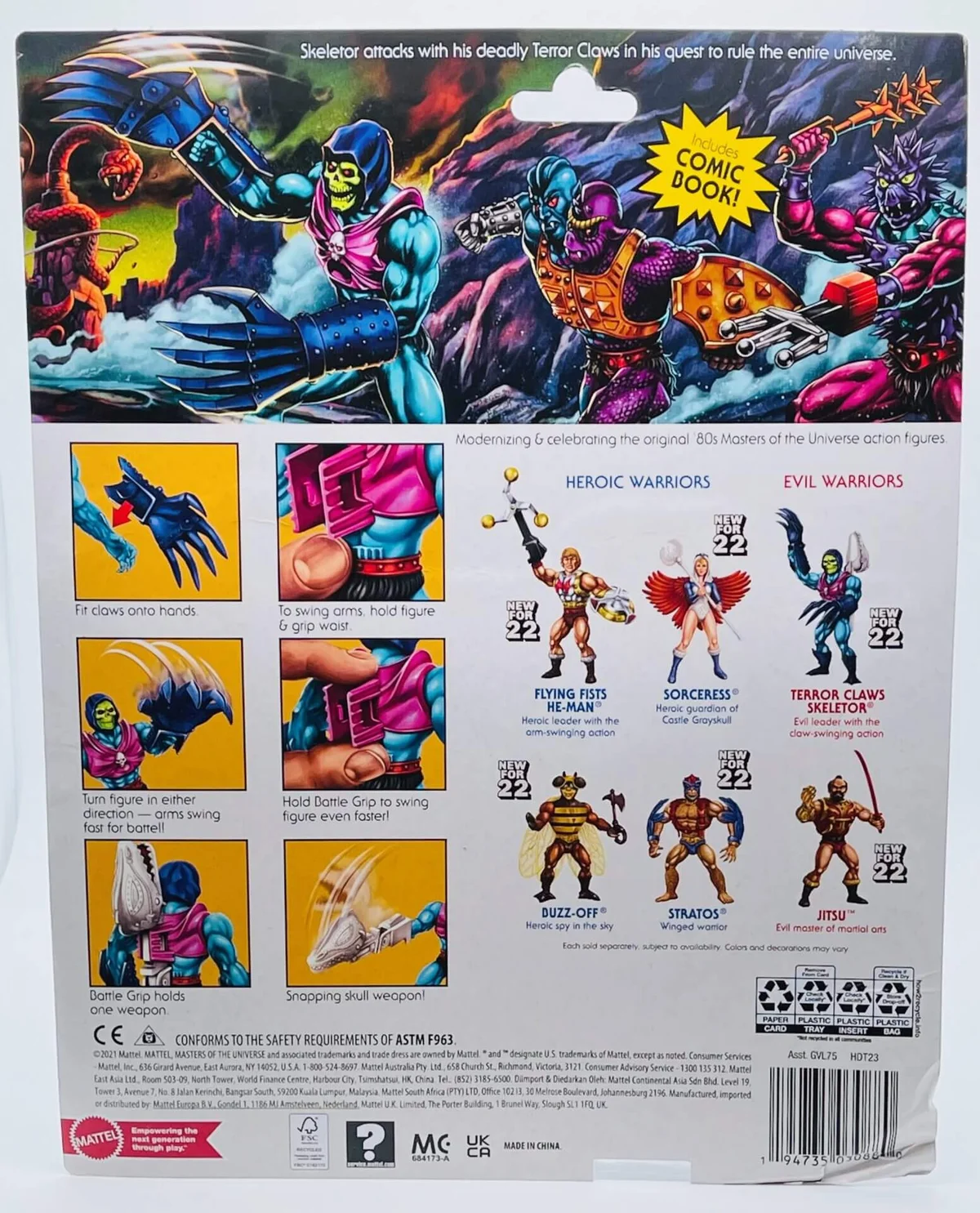 Terror Claws Skeletor Figure MOTU Origins Card Back