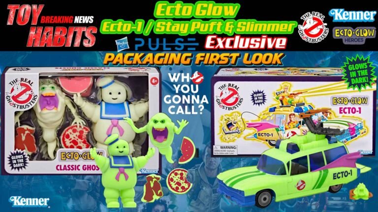 The Real Ghostbusters Kenner Classics Ecto-Glow Ghosts Two-Pack & Ecto-1 Packaging First Look