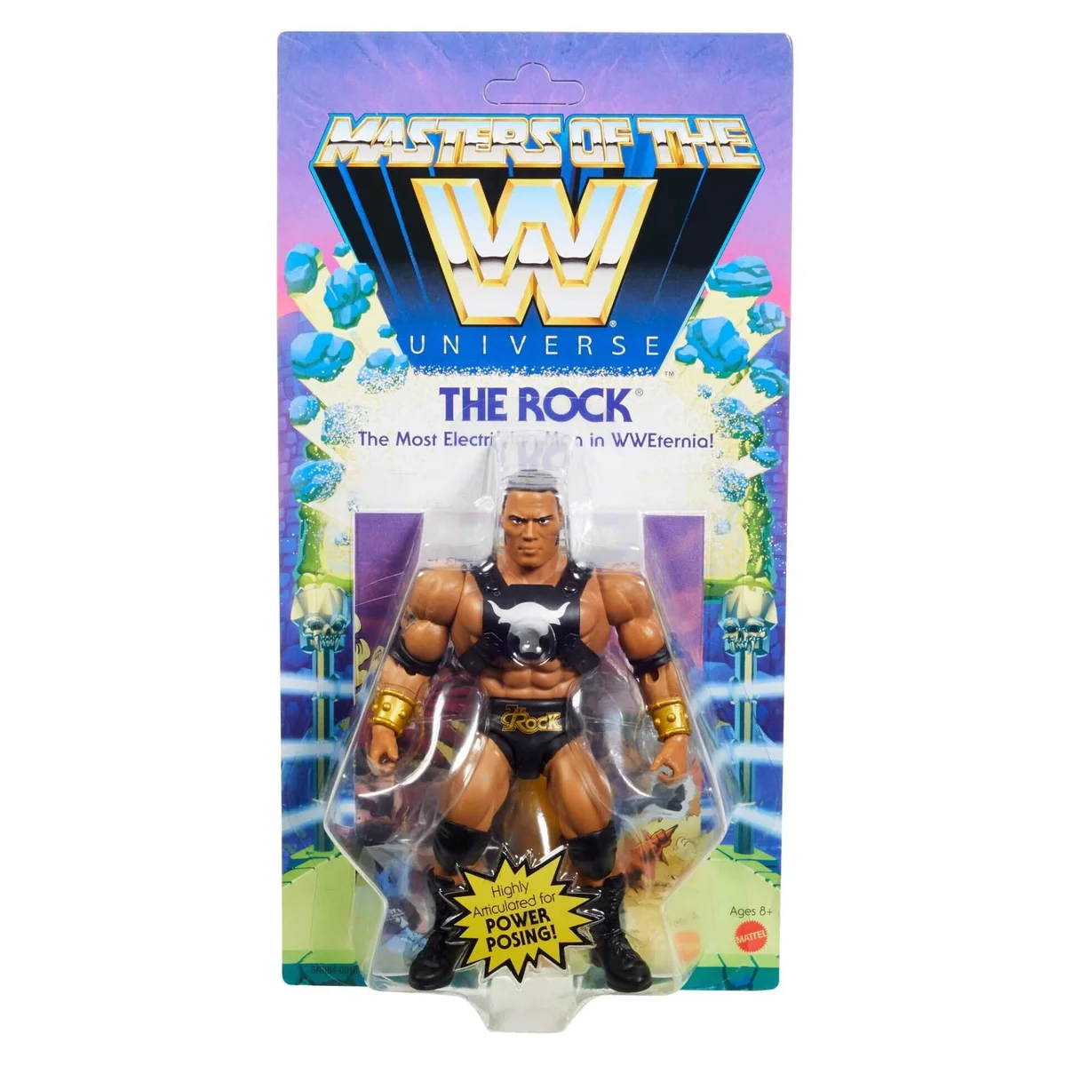 The Rock Masters of the WWE Universe FIgure on Card