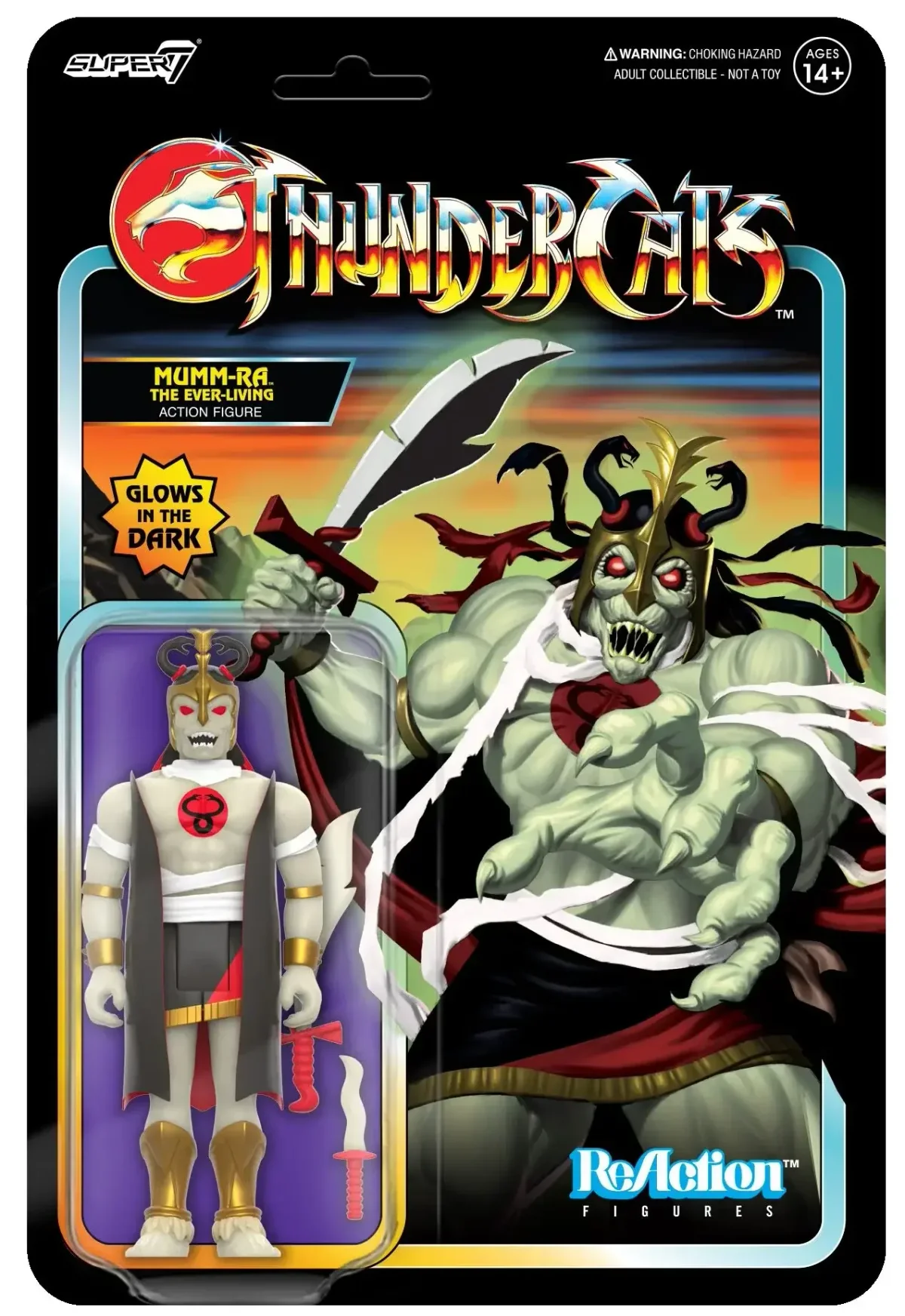 Thundecats Reaction Wave 5 Glow in The Dark Mummra card back