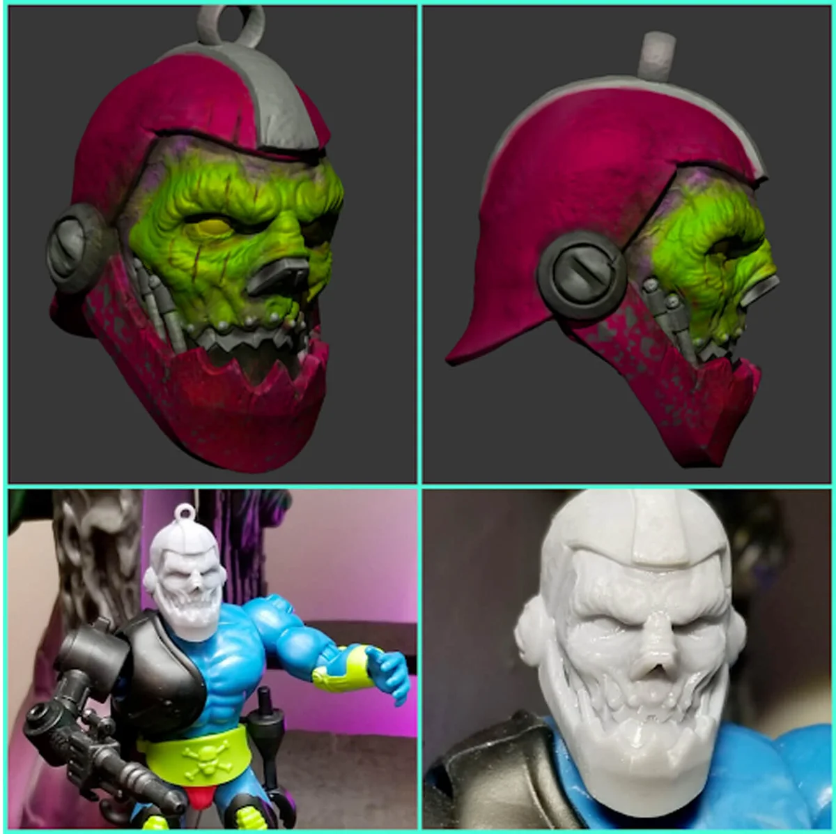 Trap Jaw MOTU Origins 200x Concept 3D Printed Head