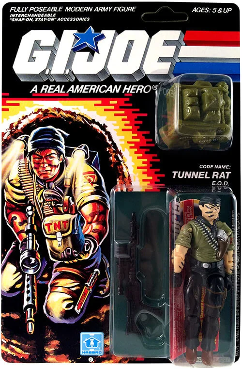 Tunnel Rat Vintage GI Joe Figure on Card