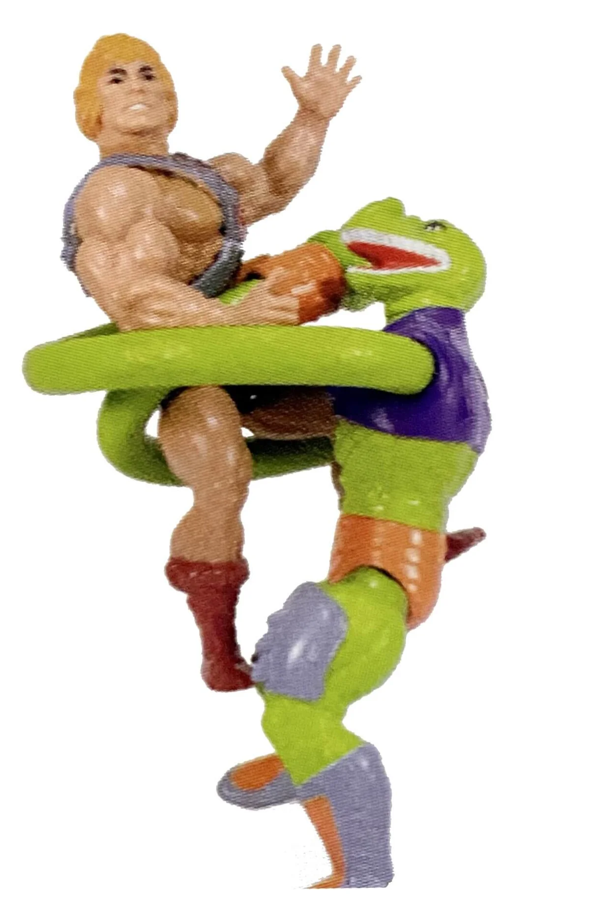 Vintage Masters of the Universe Sssqueeze grabbing He-Man