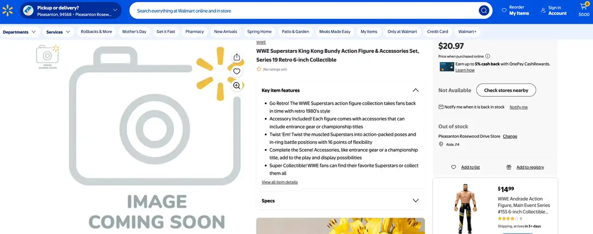 WWE Superstars Series 19 Walmart Listings 1