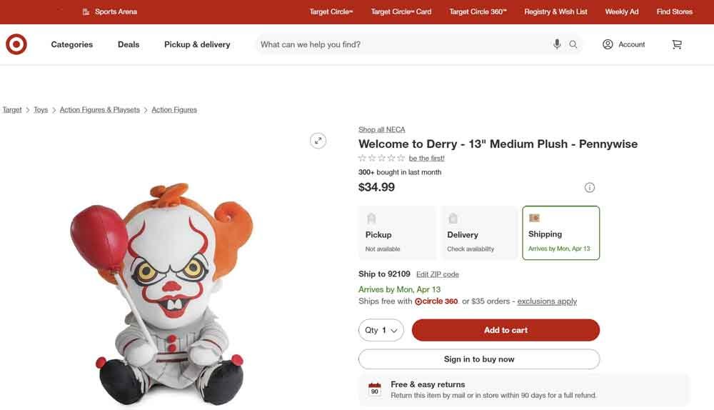 Welcome-to-Derry-Pennywise-target-listing