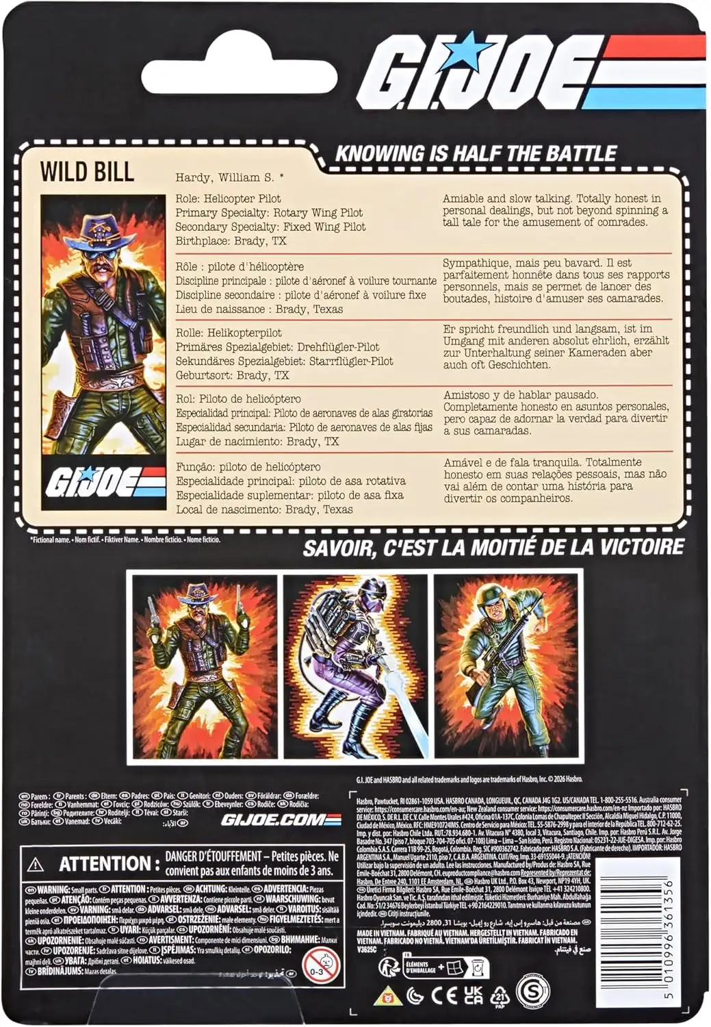 Wild Bill GI Joe Classified Series Retro Card Back 3