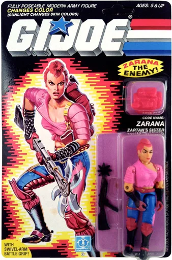 Zarana Earrings Vintage GI Joe Card Front