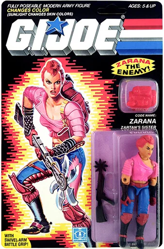 Zarana Vintage GI Joe Card Front