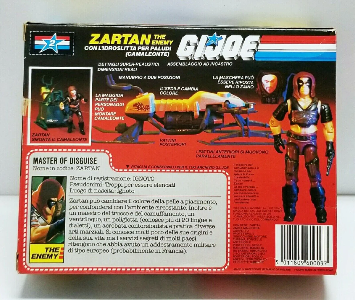 Zartan Vintage With Swamp Skier Box Back 1984