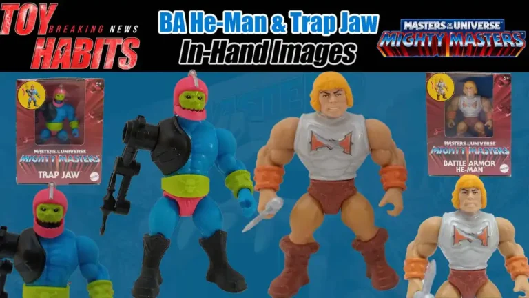 Battle Armor He-Man & Trap Jaw MOTU Mighty Masters In-Hand Images