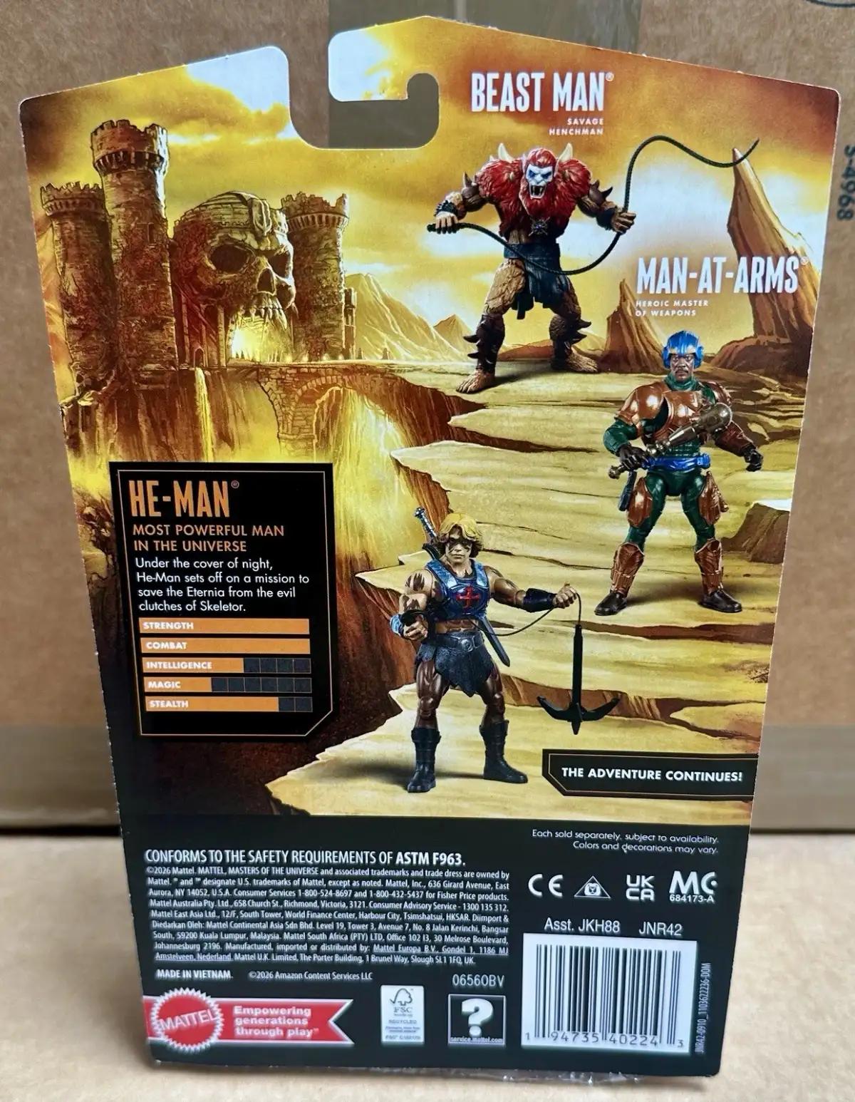 He Man Version 2 MOTU Core Card Backb