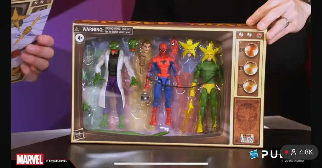 Marvel Legends Spider Man 60’s Animated Cartoon 3 Pack SDCC 2026 Exclusive 2
