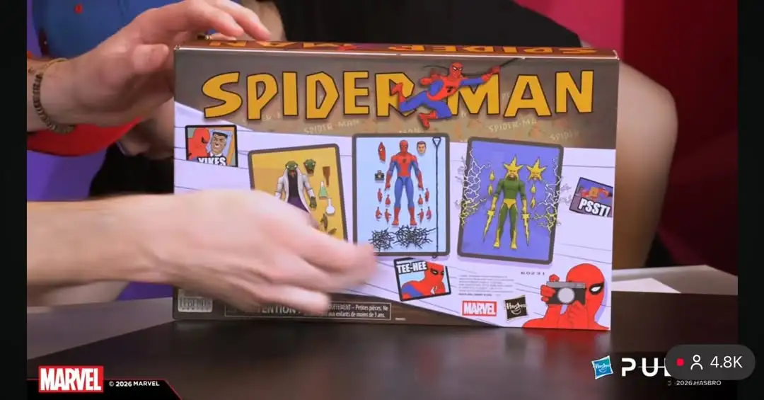 Marvel Legends Spider Man 60’s Animated Cartoon 3 Pack SDCC 2026 Exclusive 4