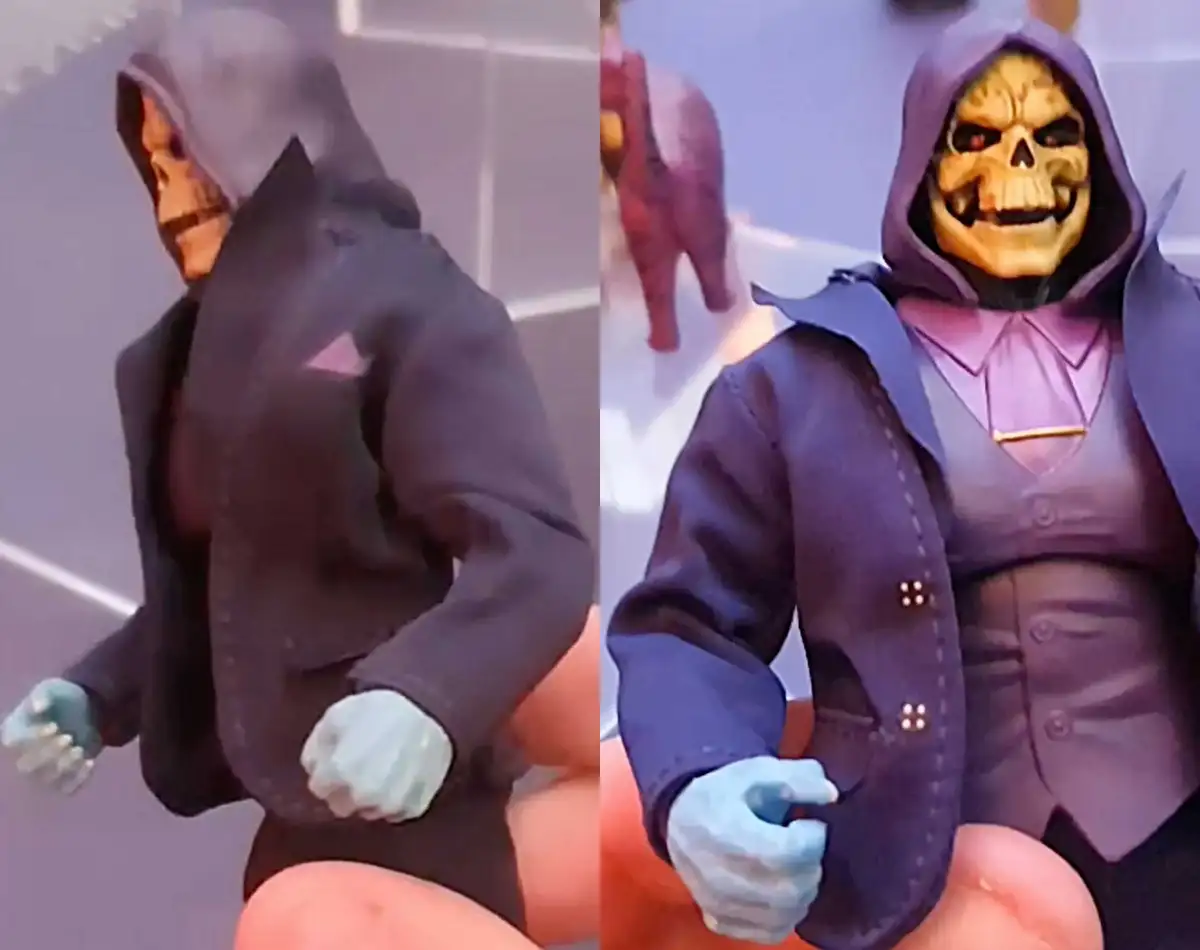 New Skeletor in Suit and Pet Panthor Kitty Cat MOTU Chronicles Figure Reveal 2