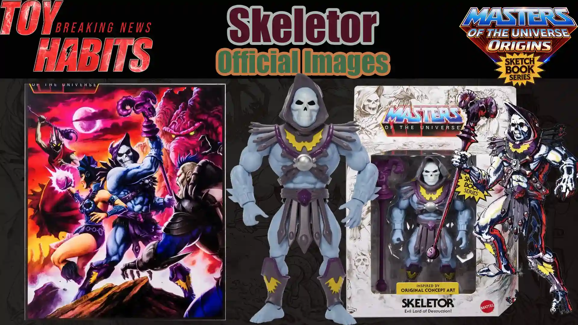 Skeletor MOTU Origins Sketch Book Series Official Images