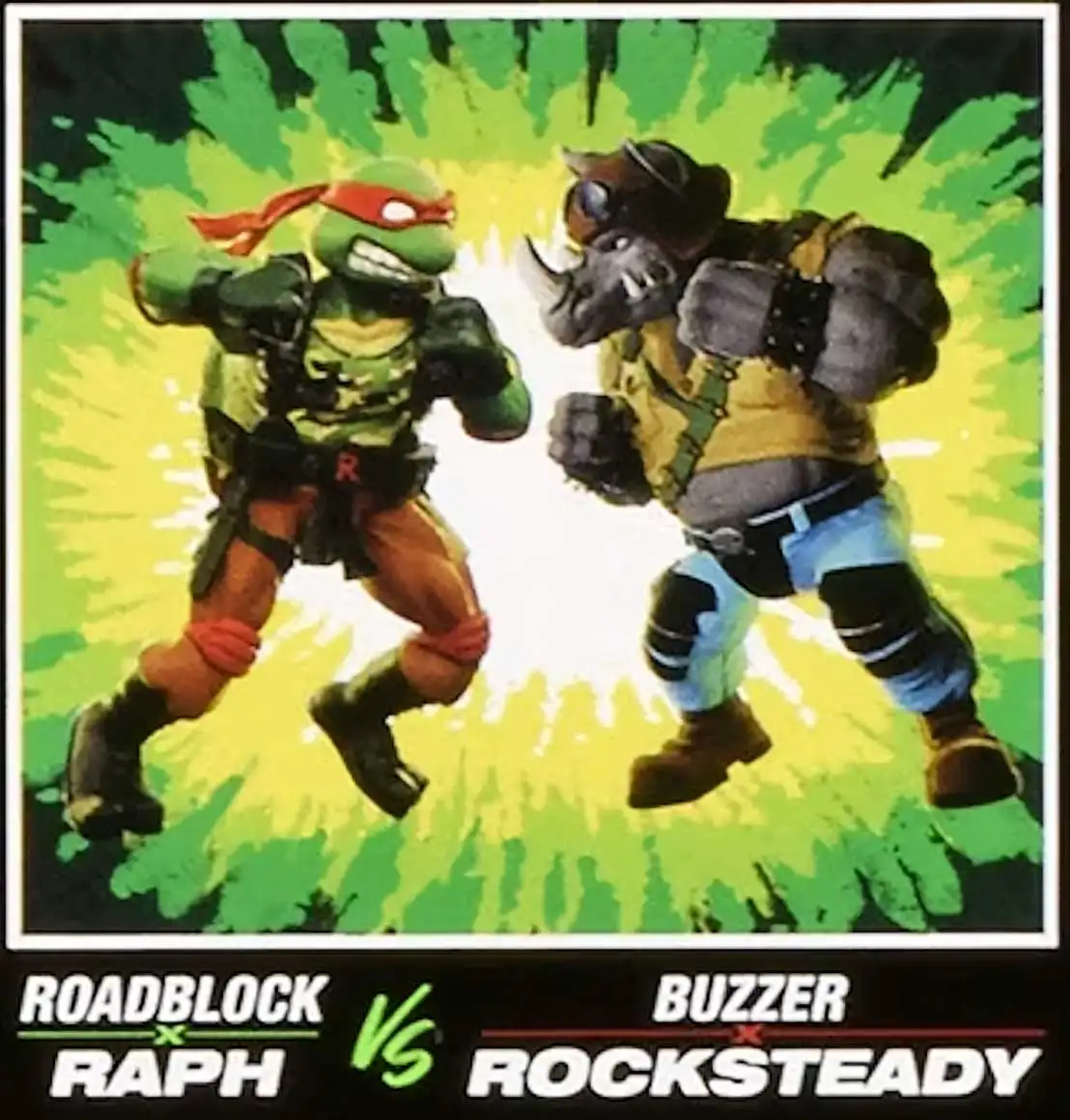 Teenage Mutant Ninja Turtles x G.I. JOE Roadblock x Raph vs. Buzzer x Rocksteady