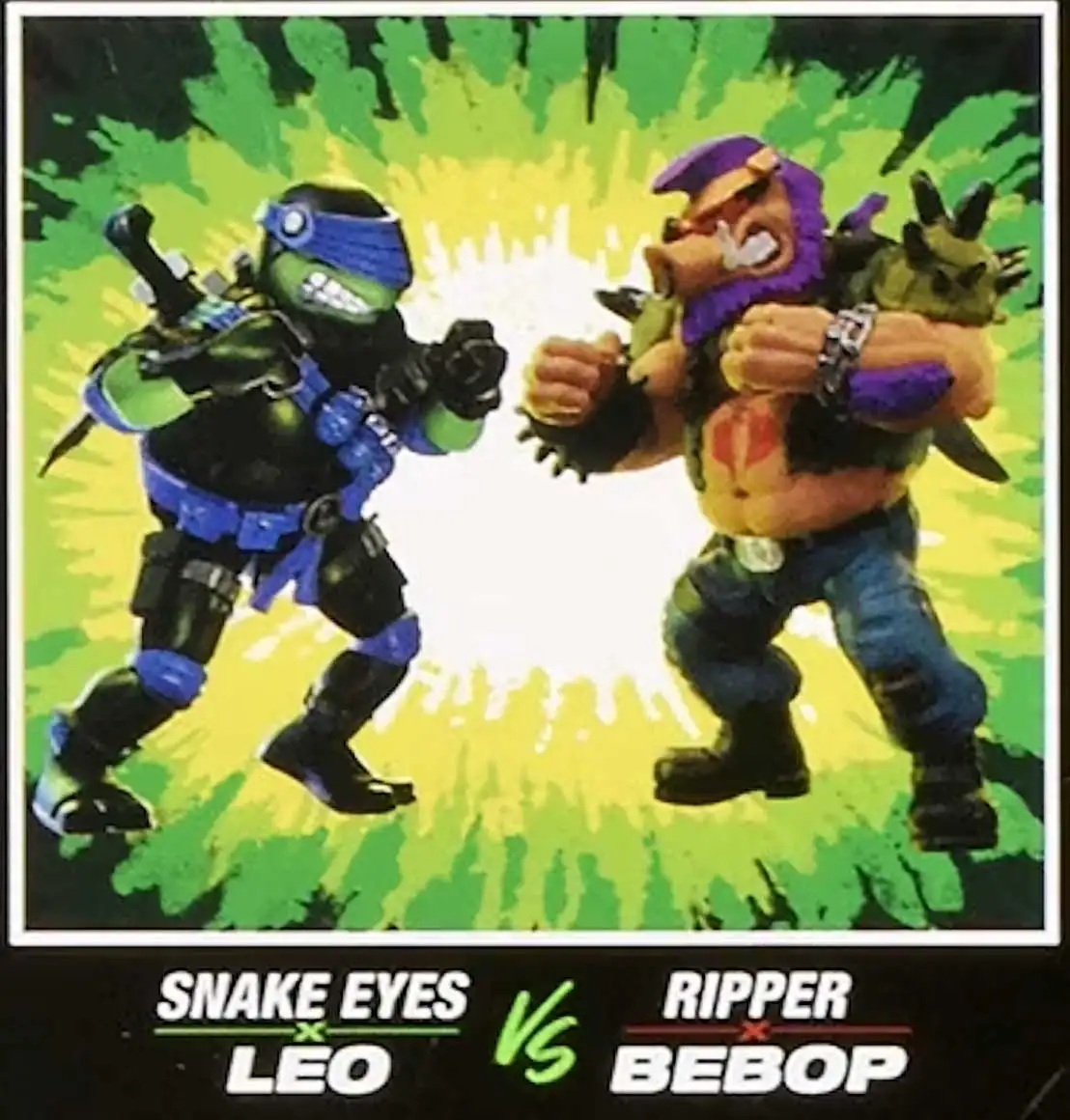 Teenage Mutant Ninja Turtles x G.I. JOE Snakes Eyes x Leo vs. Ripper x Bebop