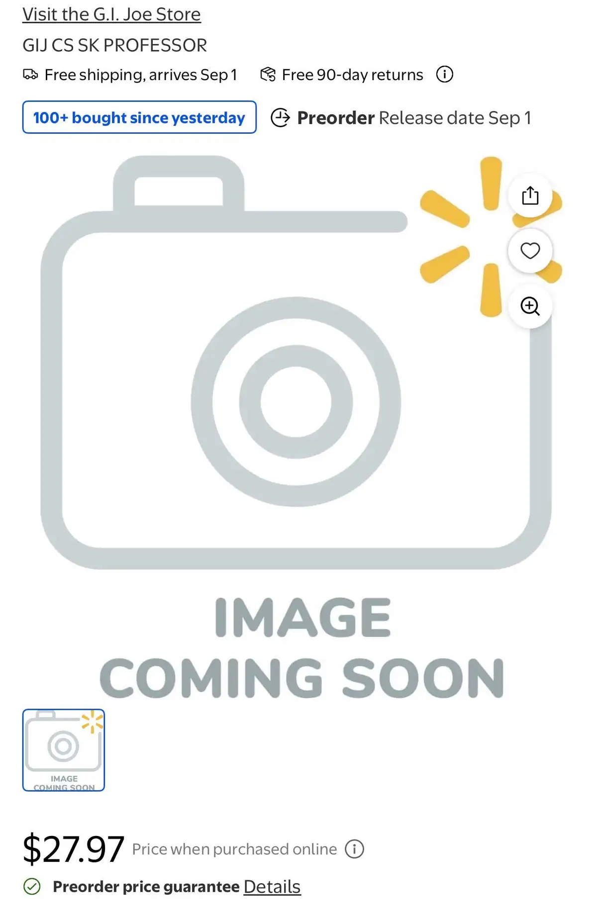 Toxo Viper GI Joe Classified Series Yo Joe June 2026 Walmart Listing