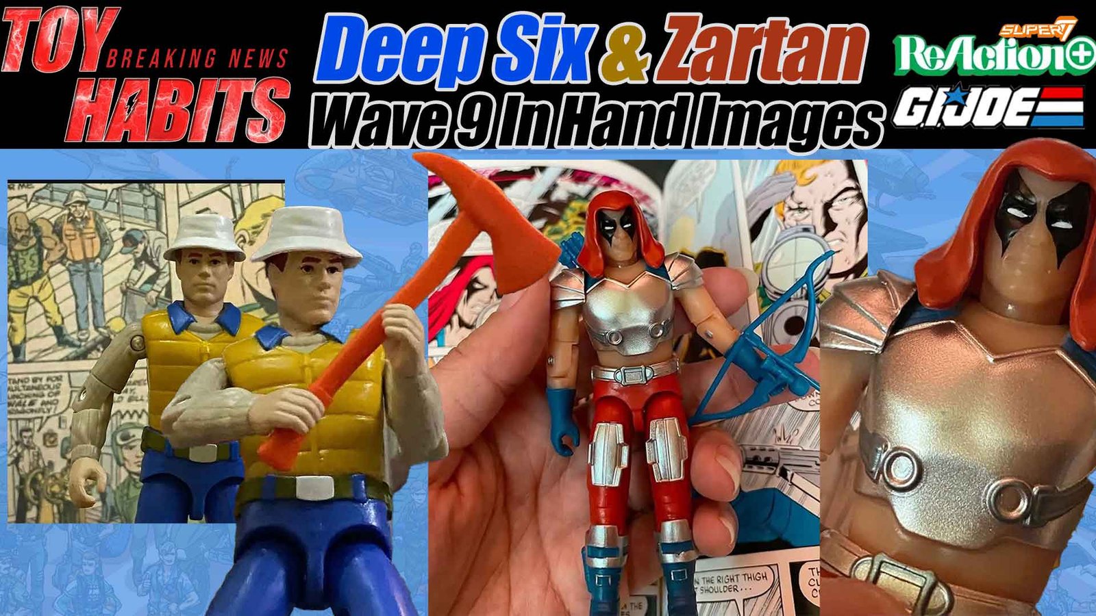 Zartan and Deep Six GI Joe ReAction+ Wave 9 In-Hand Images