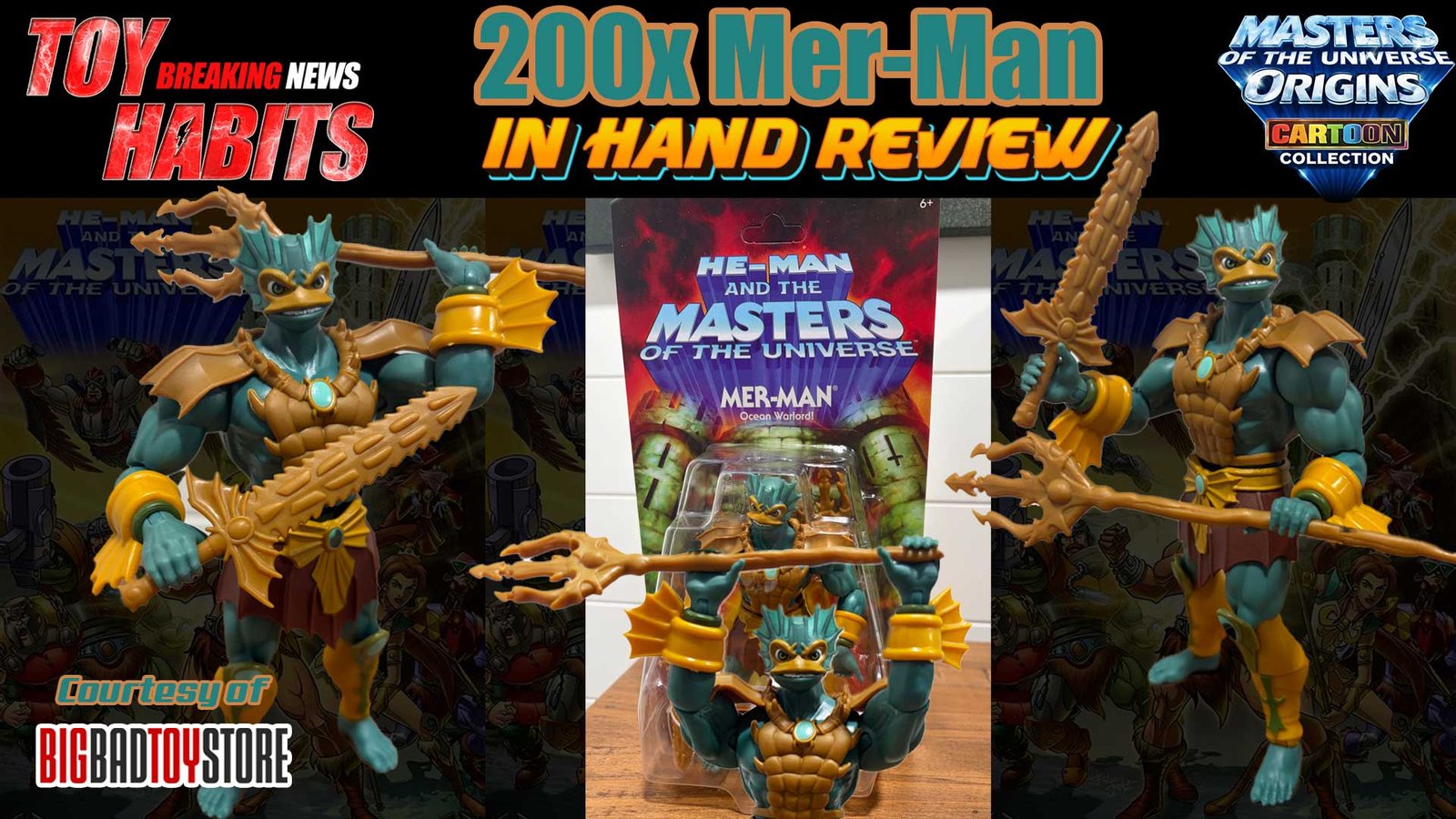 200x Merman MOTU Origins In Hand Review