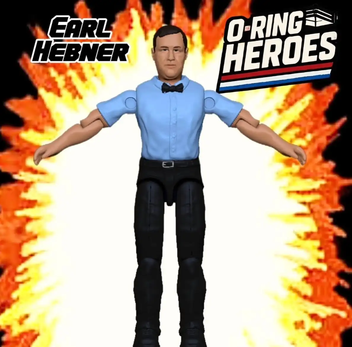 Earl Hebner KWIK Wrestling O Ring Figure Digital Render 5