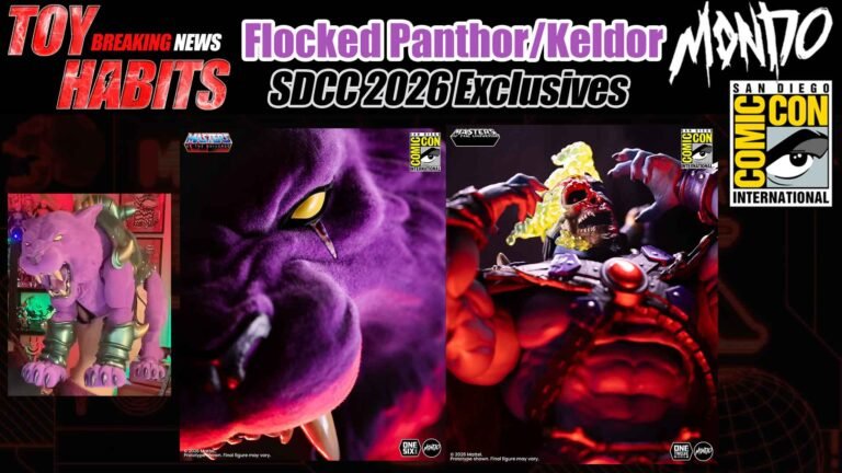 Flocked Panthor & Keldor MOTU Mondo SDCC 2026 Exclusive Information