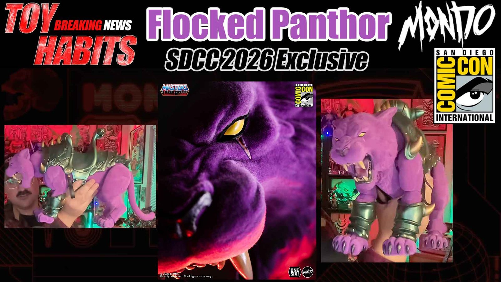 Flocked Panthor MOTU Mondo SDCC 2026 Exclusive Information