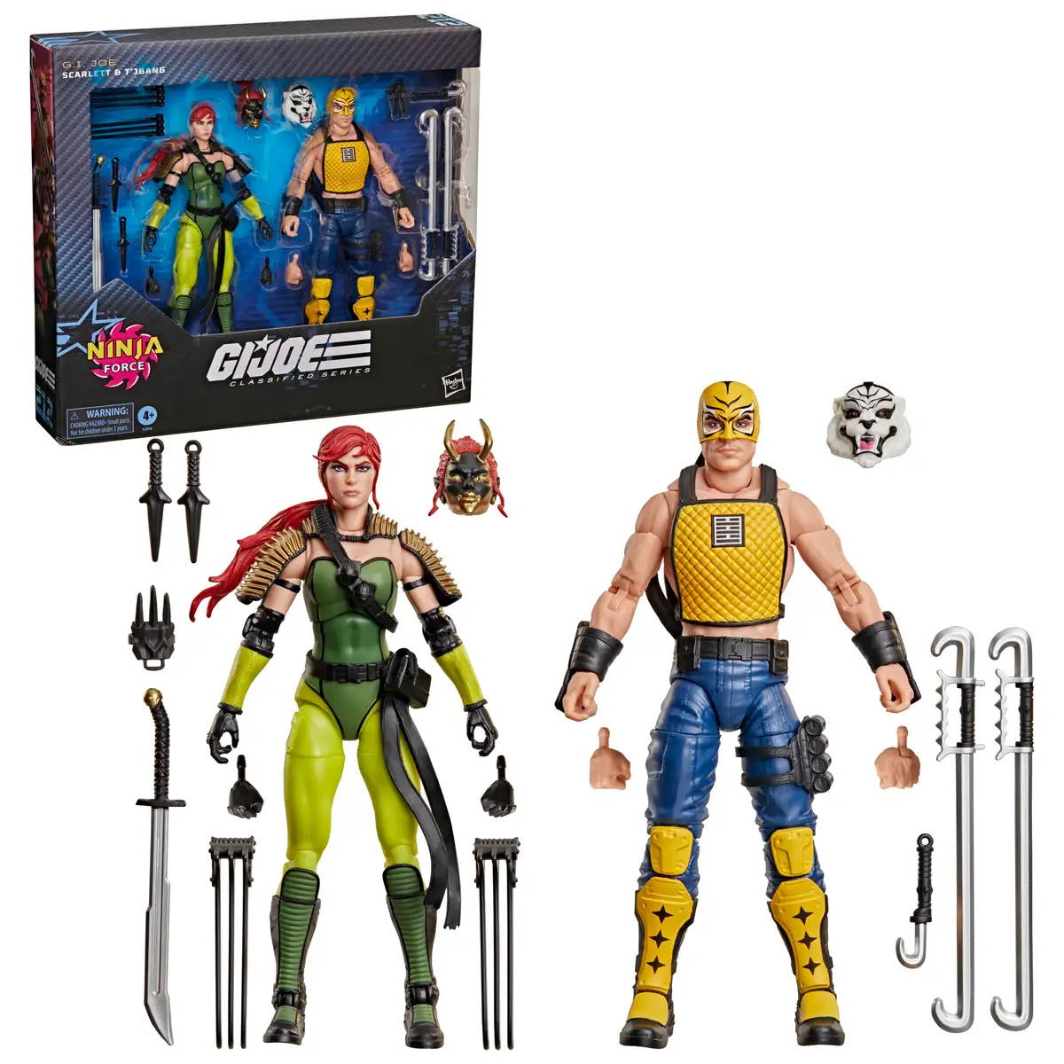 G.I. JOE CLASSIFIED SERIES #212, NINJA FORCE SCARLETT AND T'JBANG (3)