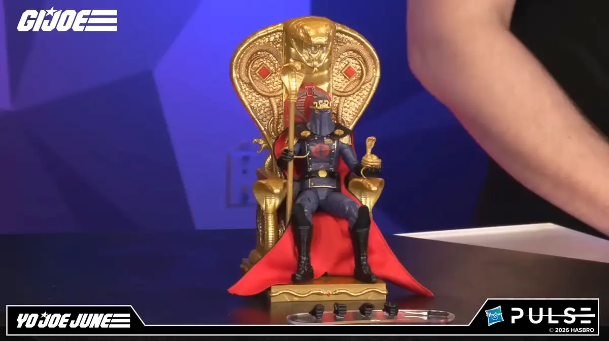 Hooded Cobra Commander and Throne Yo Joe June 2026 GI Joe Classidied Series FanStream Reveals 1