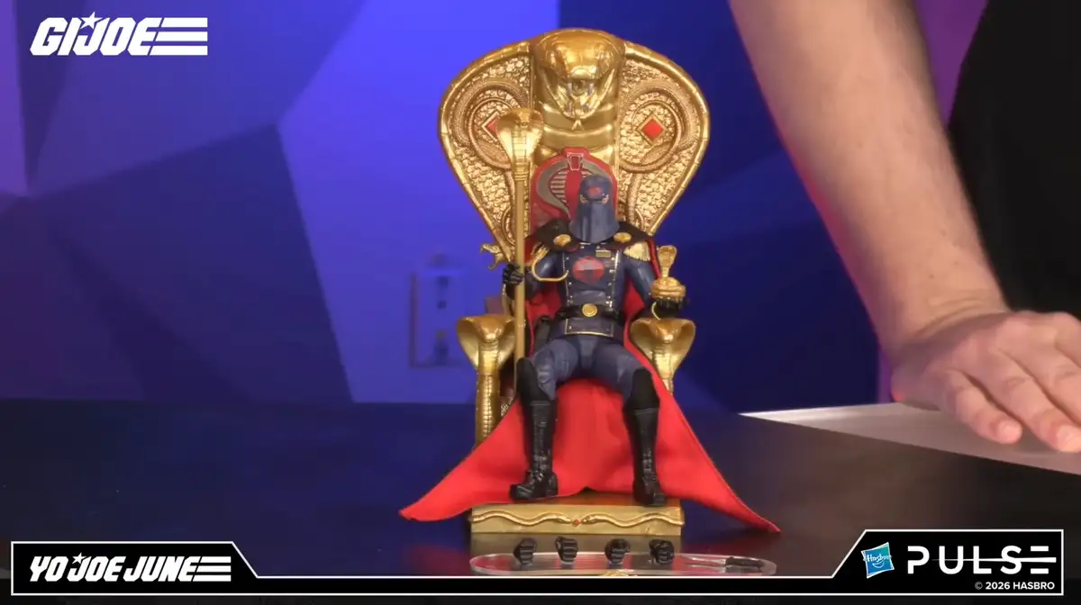 Hooded Cobra Commander and Throne Yo Joe June 2026 GI Joe Classidied Series FanStream Reveals 6